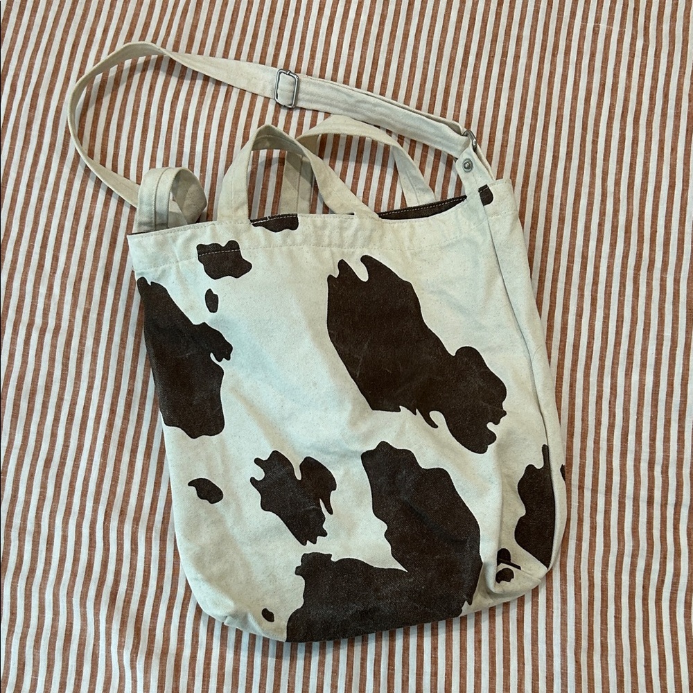 Baggu Cow Print Vertical Duck Bag